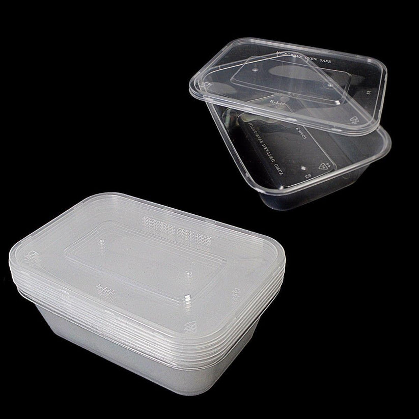 Plastic Food Storage Take Away Container 650ml Pack of 5 ST00552 (Parcel Rate)