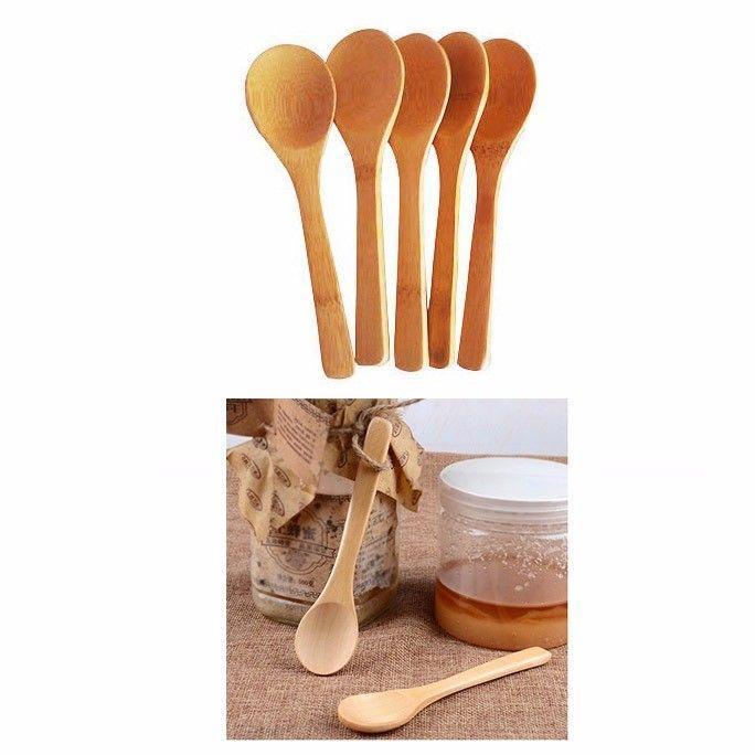 Small Wooden Kitchen Teaspoons 12.5 cm Pack of 5 0311 (Parcel Rate)