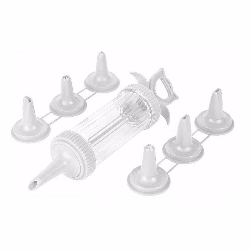 7PC Nozzle Decorative Cake, Cupcake Icing & Piping Plastic Sugarcraft Gun Set  9248 (Parcel Rate)