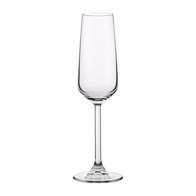 Pack Of 3 Allegra Champagne Glass Drinking Glasses 195ml Home 440079 (Parcel Rate)