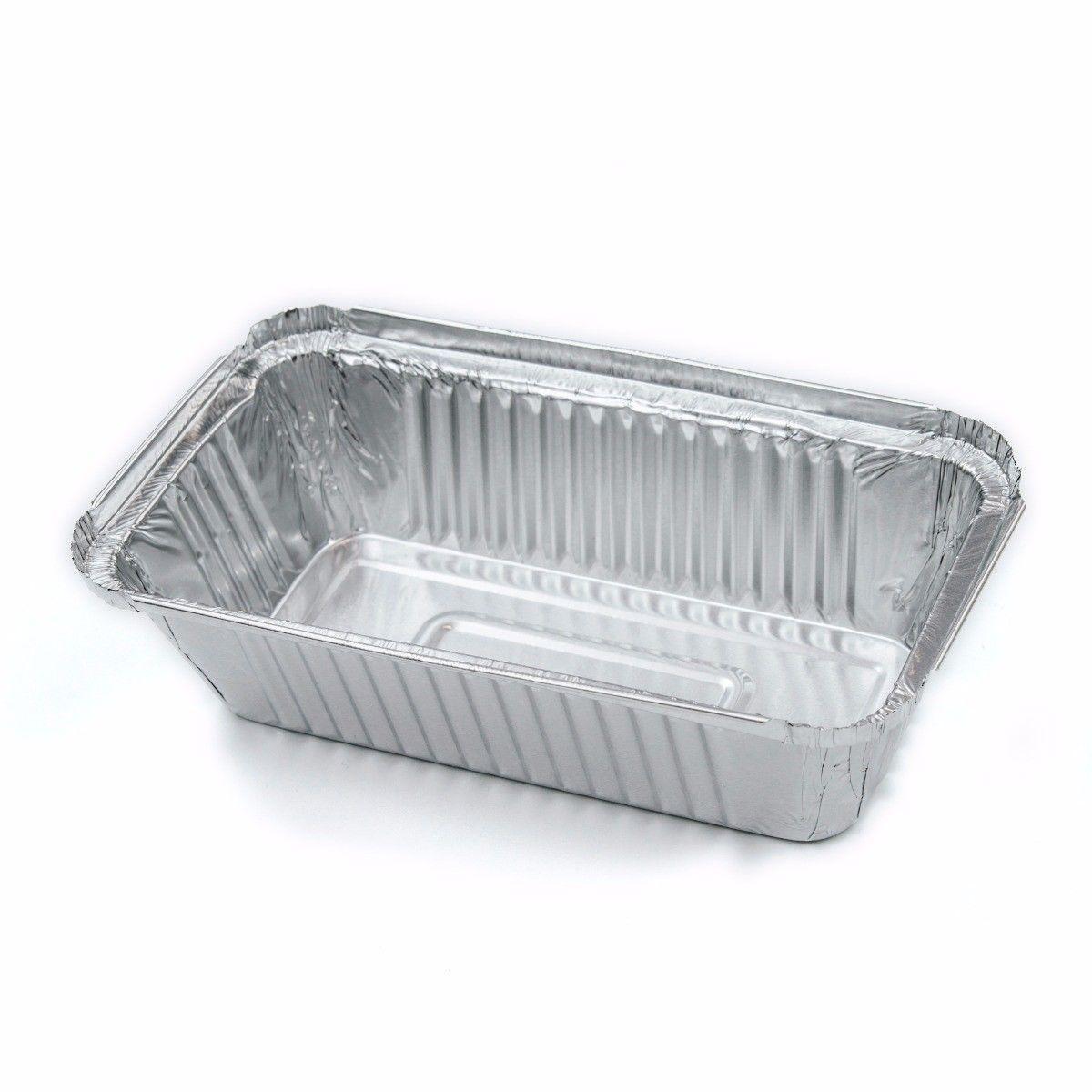 Aluminium Foil Containers with Lids 8.5 x 6 x 2" Pack of 3 SK28147 (Parcel Rate)