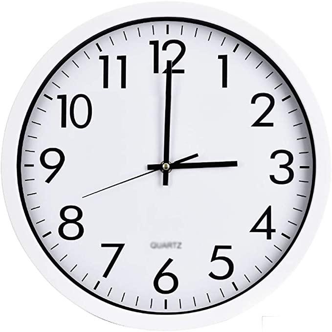 Standard Round Wall Clock 20 cm Assorted Colours 6985 (Parcel Rate)