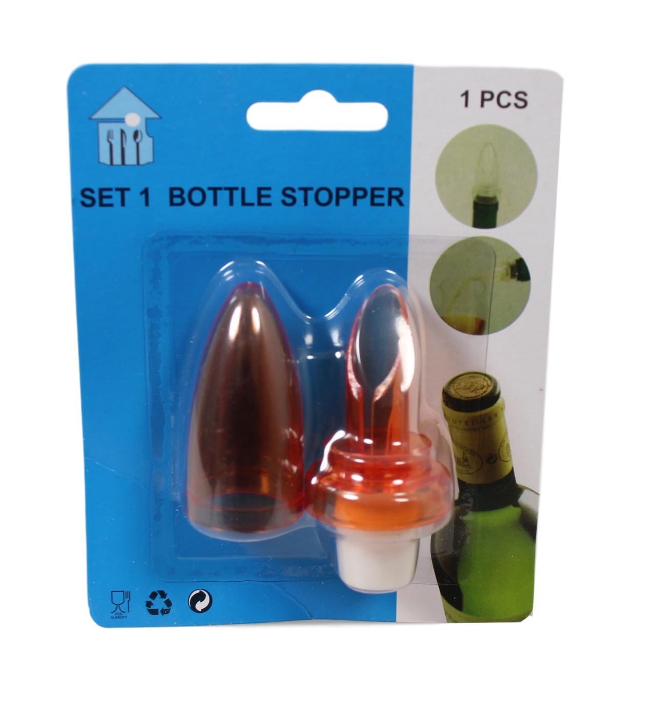 Bottle Stoppers Liquid Champagne Bottle Lid 2 In 1 Available In Red And Clear 5608 (Parcel Rate)