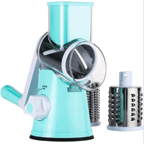 Plastic Table Top Drum Grater with 3 Detachable Stainless Steel Blades Assorted Colours 5673 (Parcel Rate)