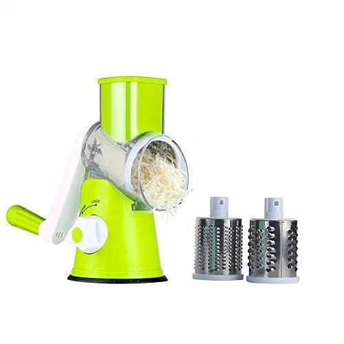 Plastic Table Top Drum Grater with 3 Detachable Stainless Steel Blades Assorted Colours 5673 (Parcel Rate)