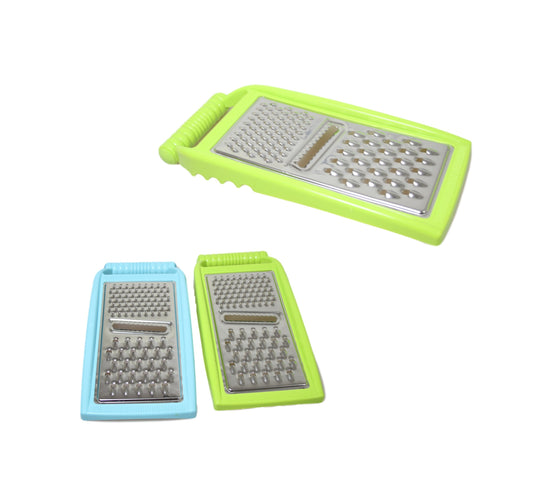 Kitchen Food Grater with Plastic Rim and Handle 21 x 11 cm Assorted Colours 5778 (Large Letter Rate)