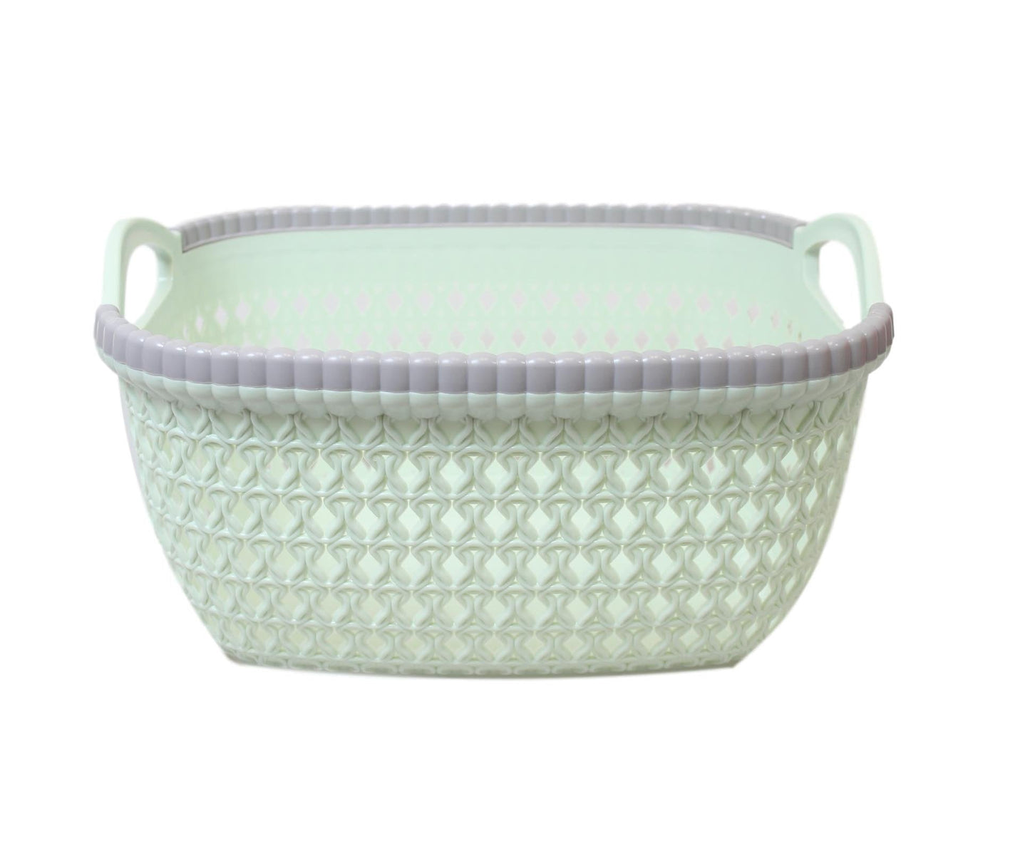 Plastic Rattan Style Kitchen Fruit and Veg Basket 2 Colours 26cm x 12cm 1 Pack ( x1) 5860 (Parcel Rate)