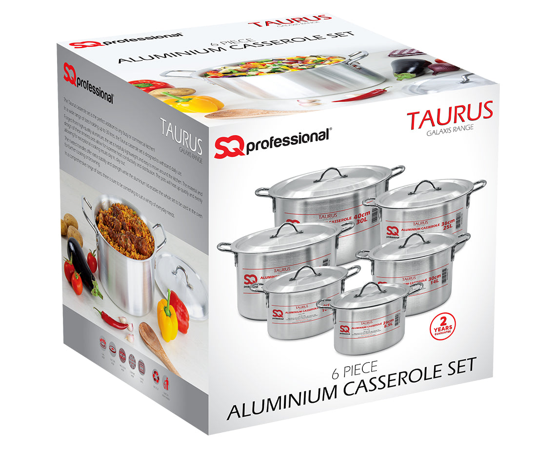 SQ Professional Galaxis Taurus Casserole Set of 6 28 - 41 cm 4883 (Big Parcel Rate)