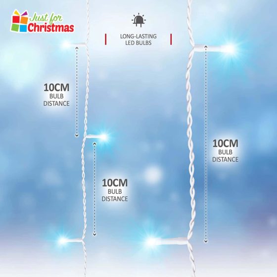 720LED Brilliant Ice White Icicle Lights 6045 (Parcel Rate)