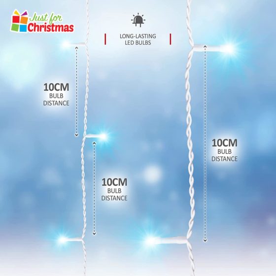 240LED Ice White and Blue Icicle Lights 6052 (Parcel Rate)