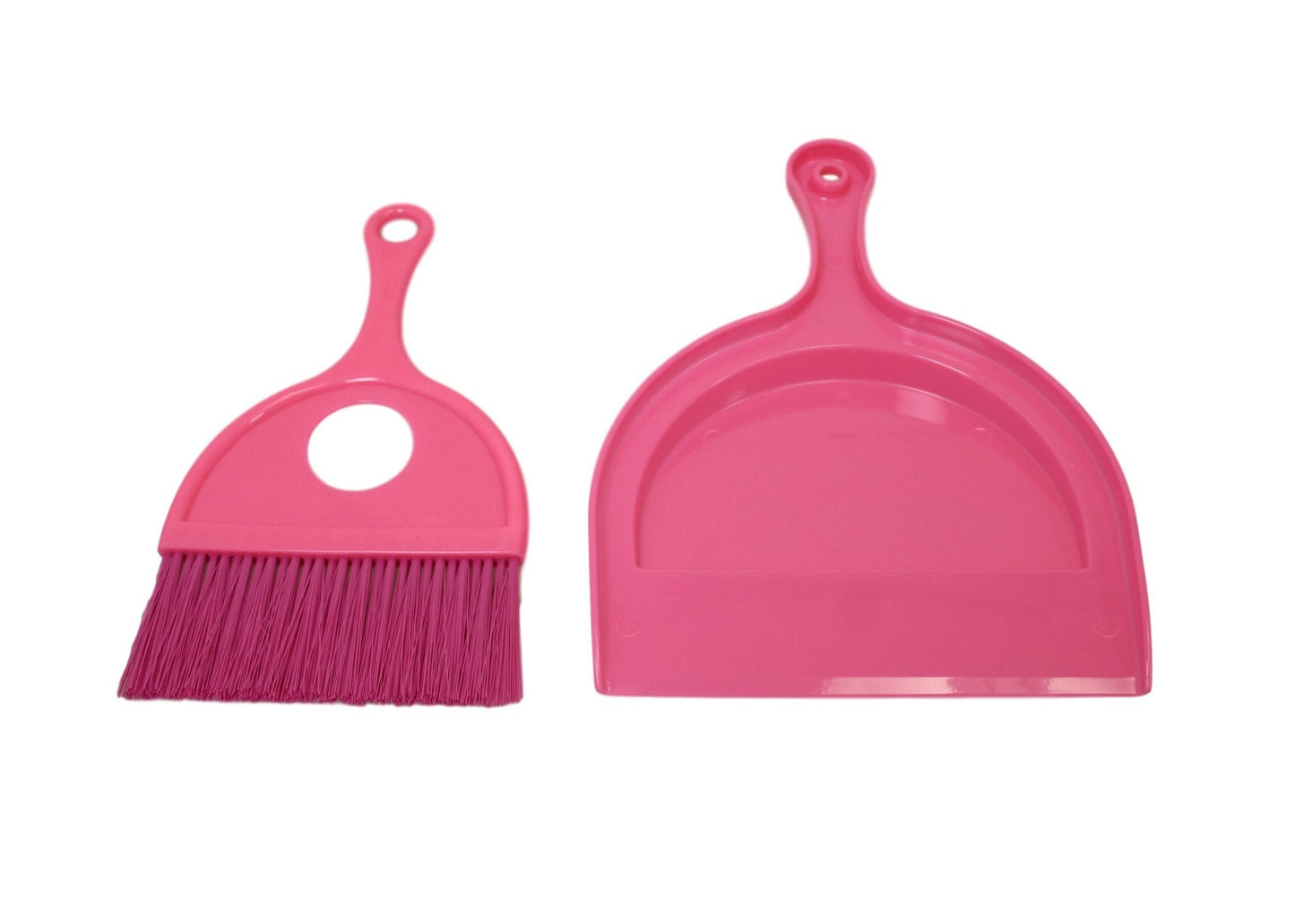 Plastic Dustpan and Brush Set 18x 23 cm Assorted Colours 6115 (Parcel Rate)