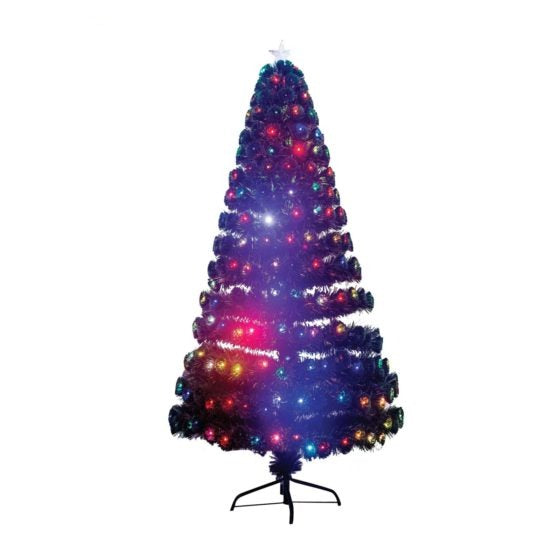 Artificial Christmas Green Tree 5ft with Multicolour LED Lights 6115 (Big Parcel Rate)