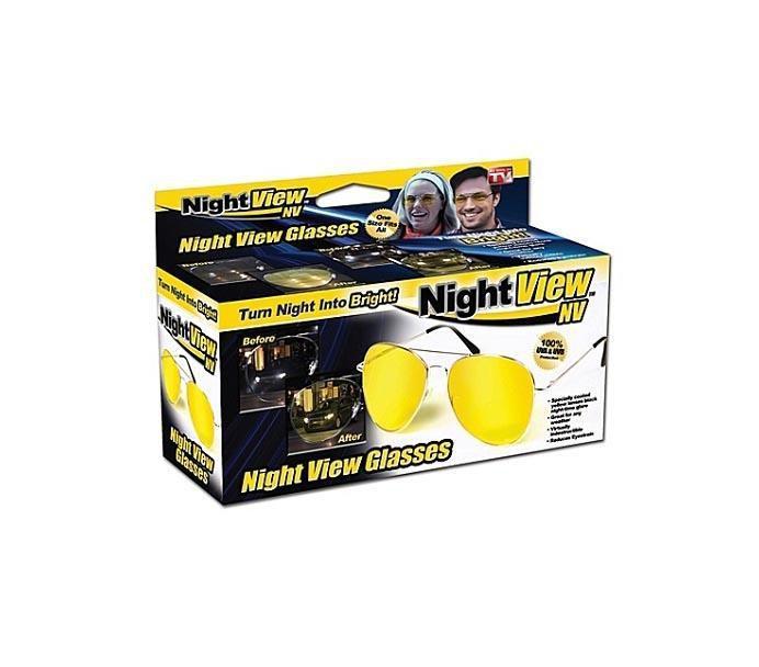 Night View Glasses Yellow Coated Night Time Glare UVA UVB Protection 14cm 6165 (Parcel Rate)