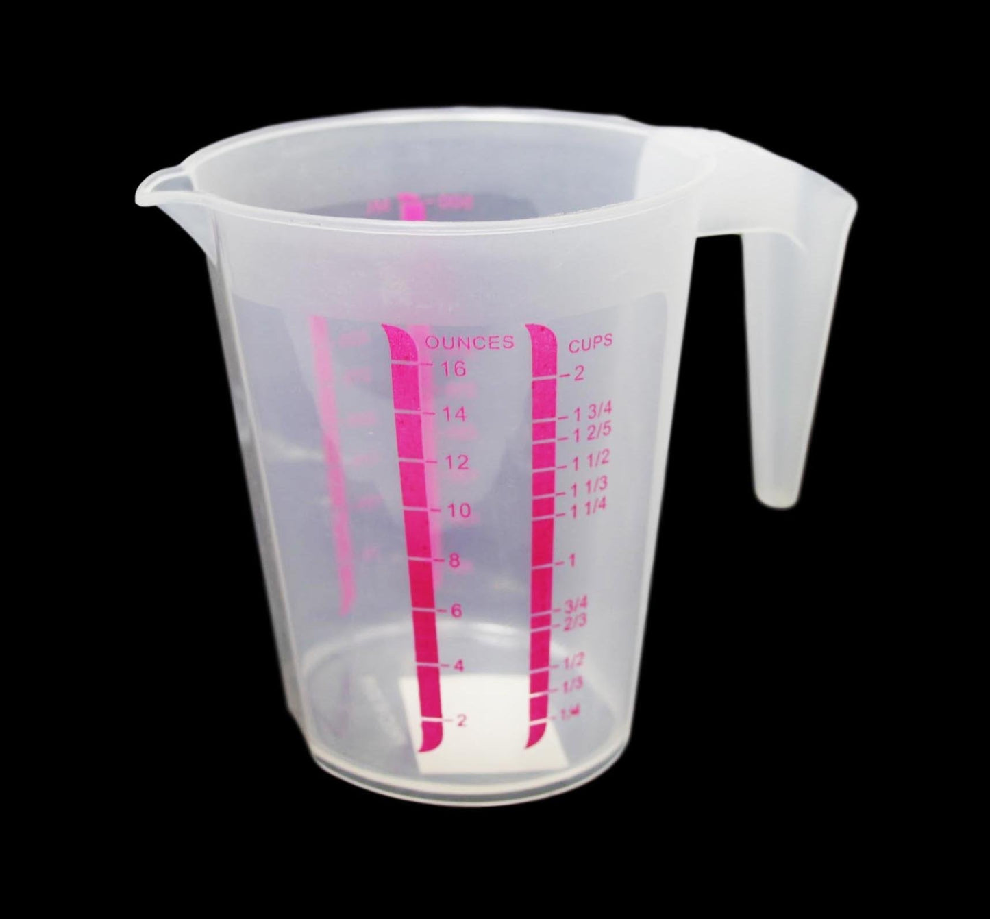 Plastic Clear Measuring Jug Home Cooking Kitchen Prep Measuring Jug with juicer multicolour 500ml 62524 (Parcel Rate)