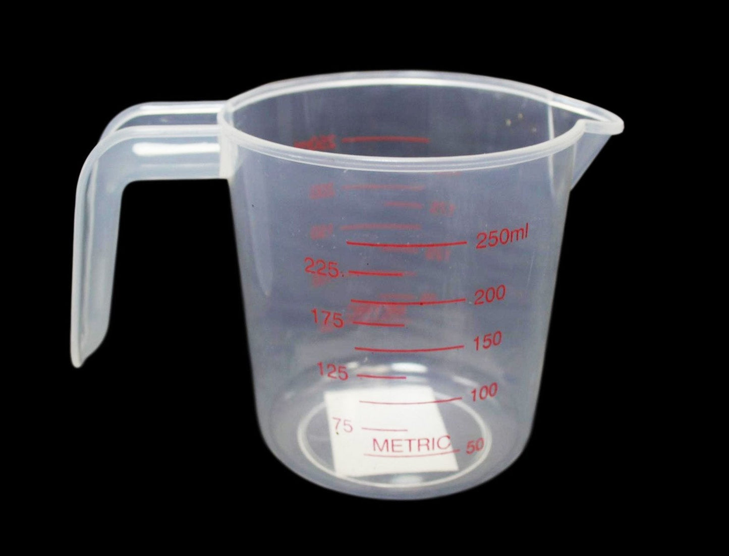 Durable Plastic Measuring Jug Metric Household Use Small Plastic Liquid Jug 250ml 6256  (Parcel Rate)