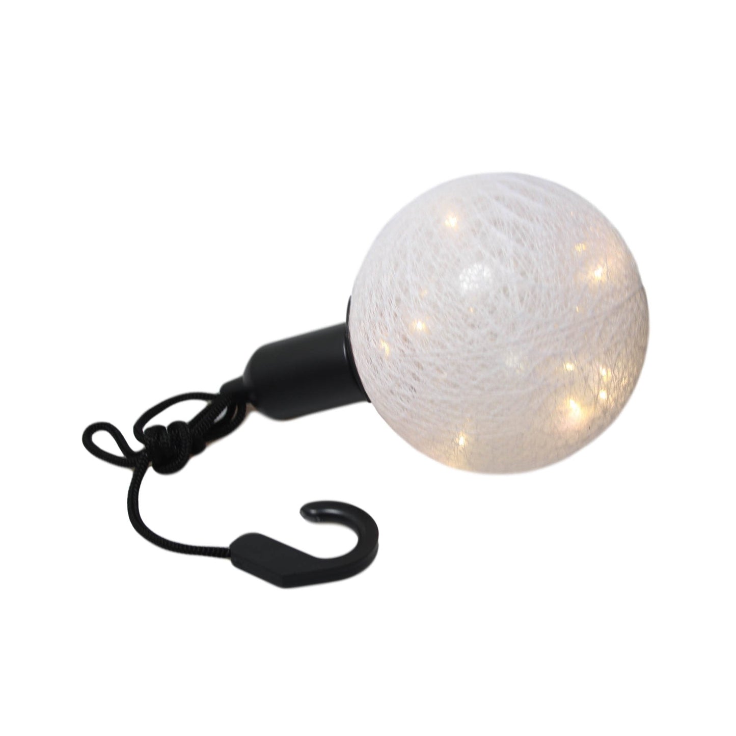 (M) Cotton Ball Ceiling Lamp Battery Operated String LED Indoor Hook Assorted Colours 6332 (Parcel Rate)