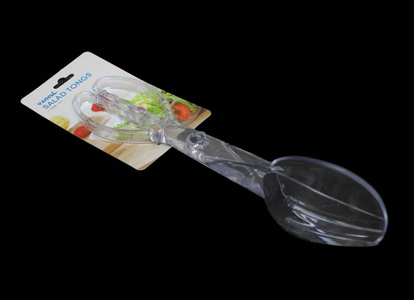 Clear Plastic Kitchen BBQ Salad Food Serving Tongs 28 cm 6365 (Parcel Rate)