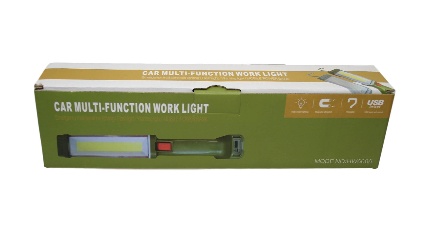 Emergency Multifunctional Flashlight USB Charge Hookable Work Light 30cm 6385 (Parcel Rate)