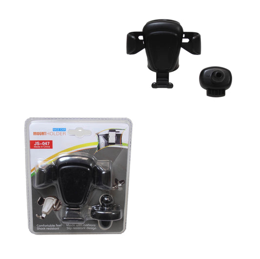 360 Degrees Rotating Car Mount Holder Black Handsfree Phone Holder 6387 (Parcel Rate)