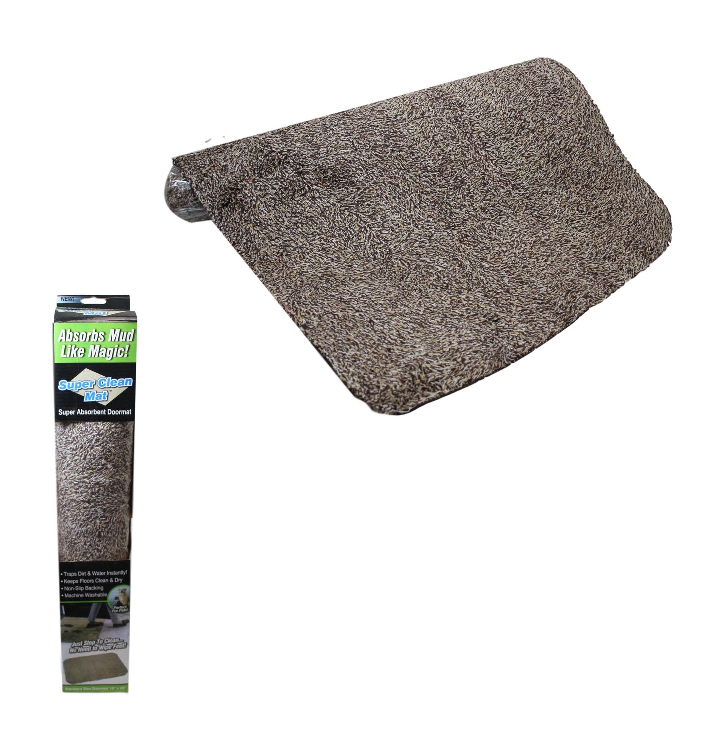 Super Absorbent Magic Door Mat Microfiber Clean Step Washable Doormat 18 x 28'' 6395 (Parcel Rate)