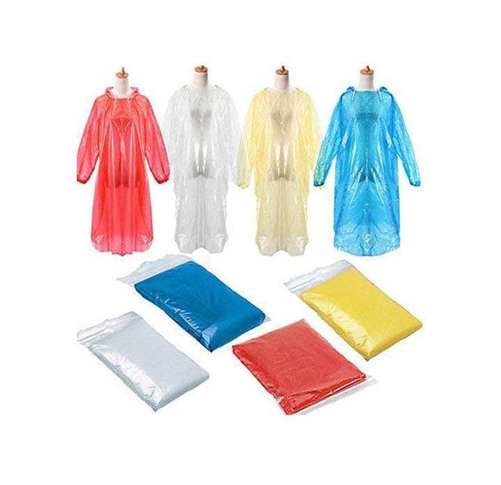 Disposable Pocket Raincoat Poncho Adult Size Assorted Colours 6435 A  (Large Letter)