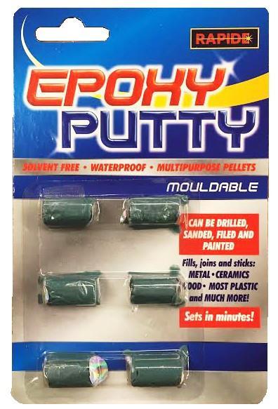 Rapide Solvent Free Waterproof Mouldable Epoxy Putty Pellets Pack of 6 6449 A (Large Letter Rate)