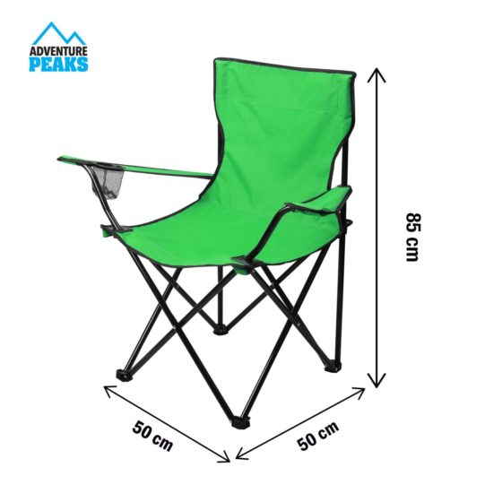 Foldable Outdoor Garden Camping Chair 50 x 50 x 80 cm Green 6620 (Big Parcel Rate)