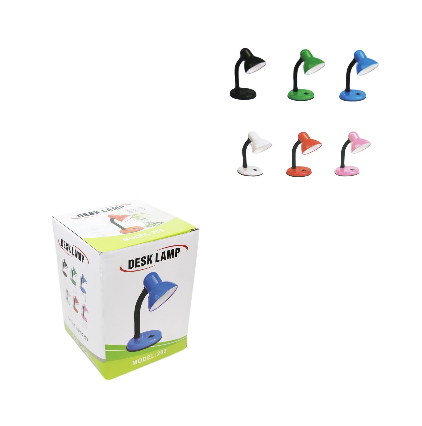 Adjustable Desk Office Home Lamp 220v 14cm x 32cm Assorted 9675  Colours Random Sent 6633 (Parcel Rate)