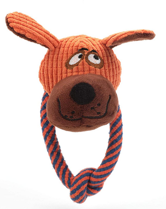 Pet Dog Soft Rope Toy Animal Head Assorted Designs 6712 (Parcel Rate)