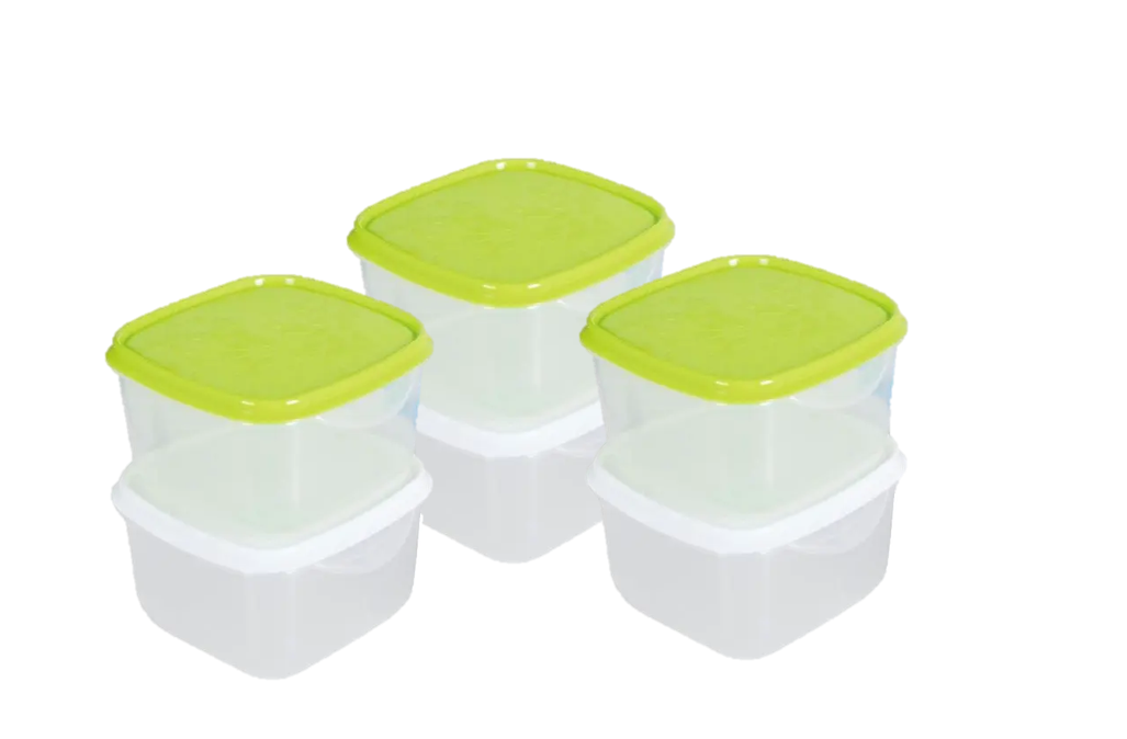 Mini Square Food Storage Containers 80 ml Pack of 6 6828 (Parcel Rate)