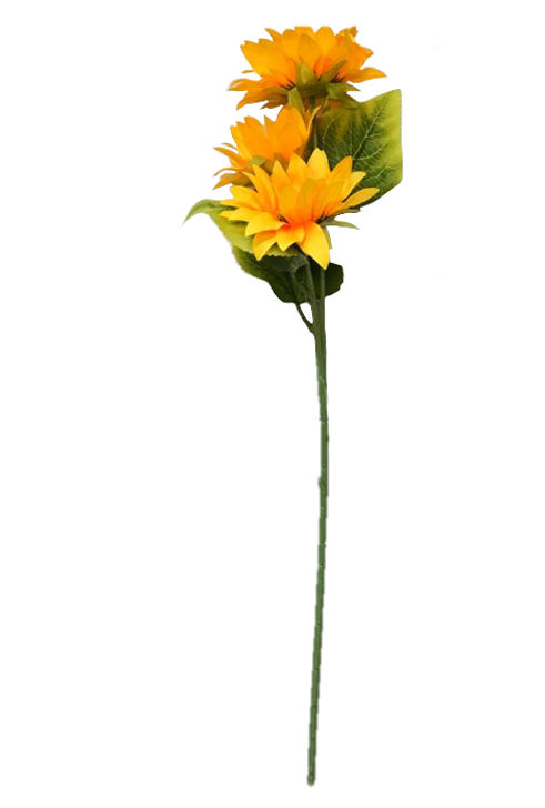 Artificial Fake Yellow Sunflower Flowers Single Stem 53 cm 7106 (Parcel Rate)