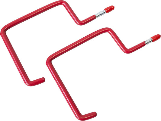 Red Utility Hooks Plastic Coated 18.5cm 2pc 3146 (Parcel Rate)