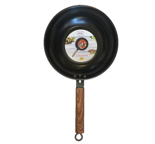 High Wall Non-Stick Flat Base Wok Frying Pan 24 cm 7403 (Parcel Rate)