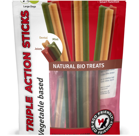 Pet Animal Treats Dental Sticks Large Dogs 3 Pack 74946 (Parcel Rate)