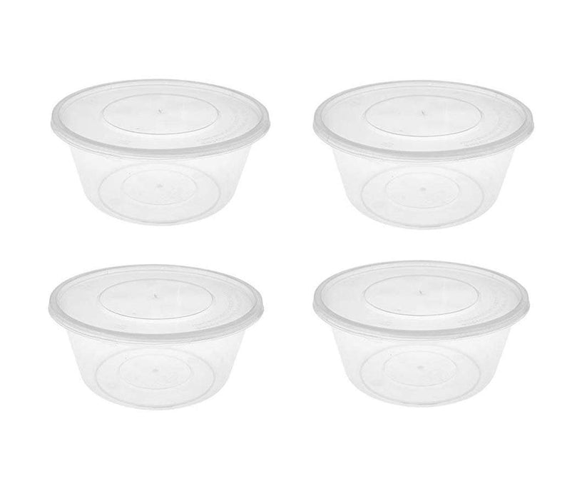 Disposable Plastic Food Container Round Pack of 5 14oz / 400 ml SK28199 (Parcel Rate)