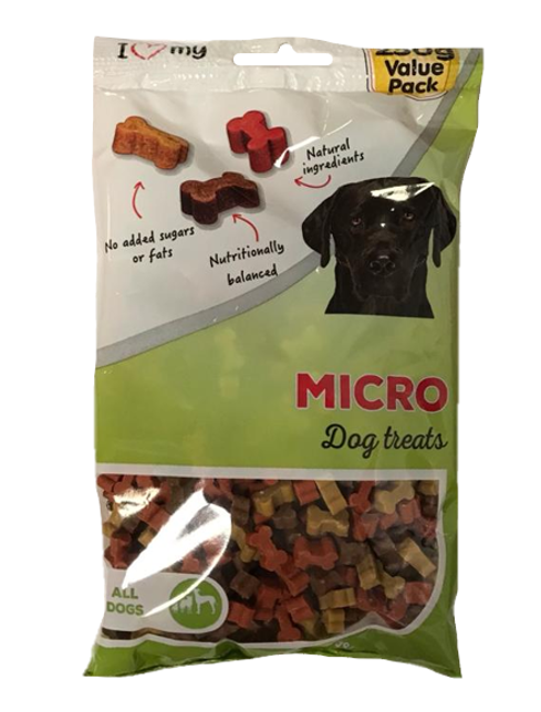 Pet Dog Micro Treats 250g Flow Pack EXPIRY DATE: 01/02/2025 76407 (Parcel Rate)