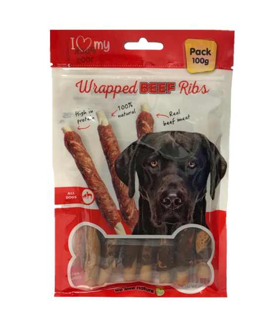 Pet Dog Treats Beef Ribs 100g 77732 (Parcel Rate)