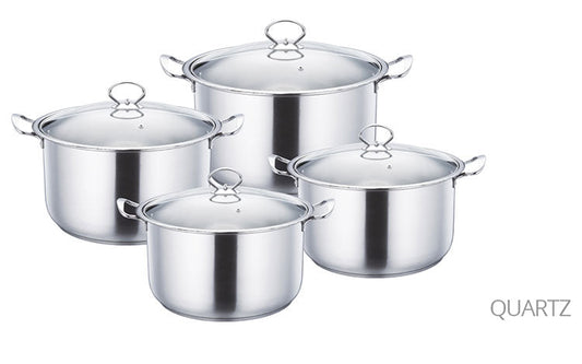 SQ Professional Gems Metallic Stockpot Set of 4 Quartz P99117 (Big Parcel Rate)