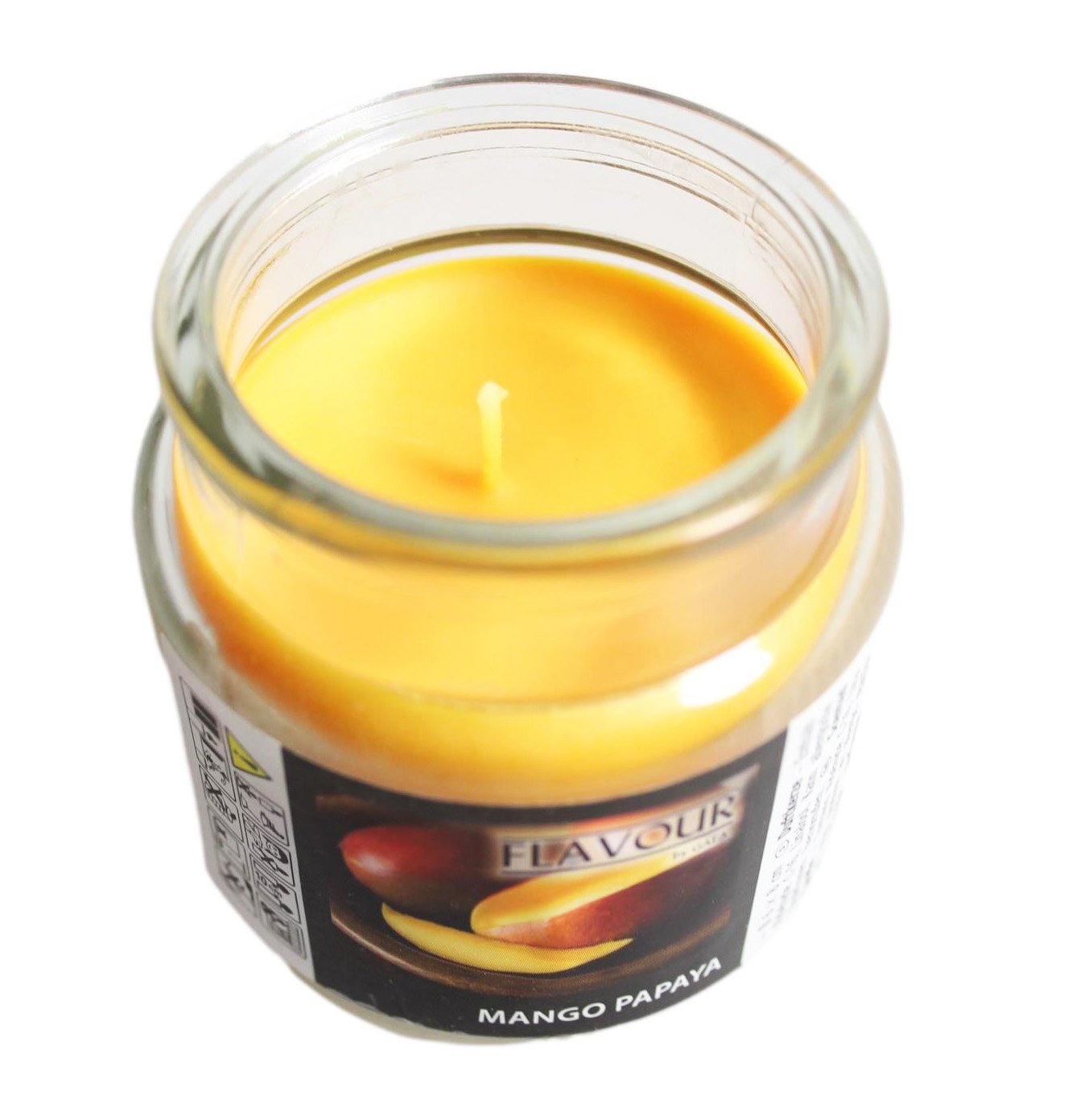 Scented Glass Candle Mango and Papaya 6.3 x 8.5 cm 1331 (Parcel Rate)