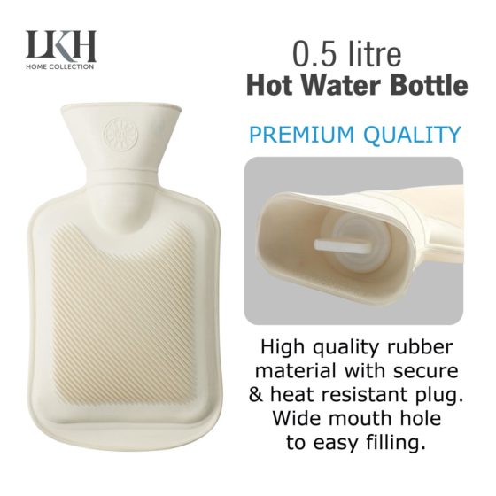 DGI Rubber Hot Water Bottle 0.5L 21 x 12cm 9249 (Parcel Rate)