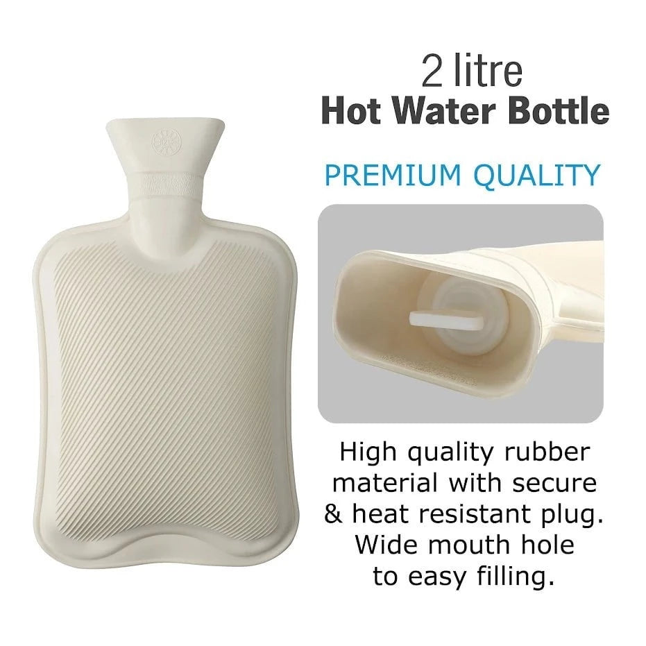 DGI Rubber Hot Water Bottle 2.0L 33 x 20cm 9251 (Parcel Rate)