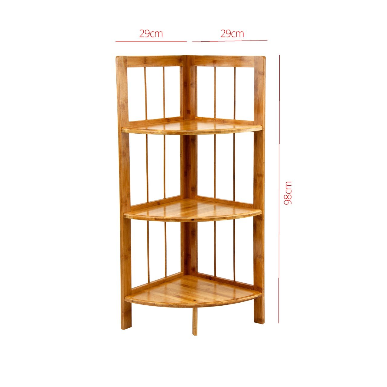 3 Tier Bamboo Wooden Shoe Rack Multipurpose Use Wooden Rack 29 x 98cm 8785 (Parcel Rate)