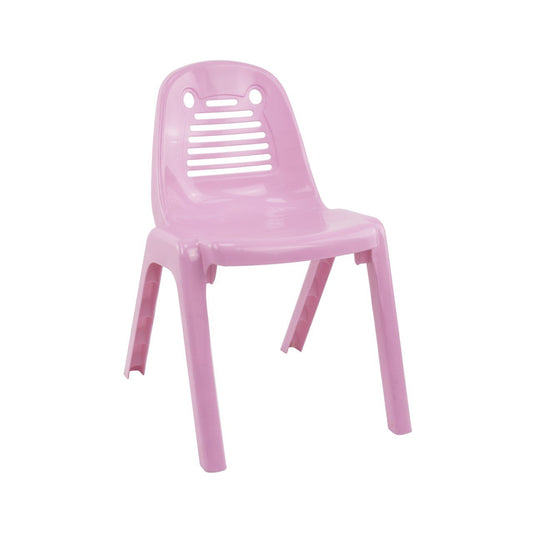 Kids Plastic Chair Dusty Pink 27cm x 36cm x 57cm Seat Height 33cm L8735 (Big Parcel Rate)