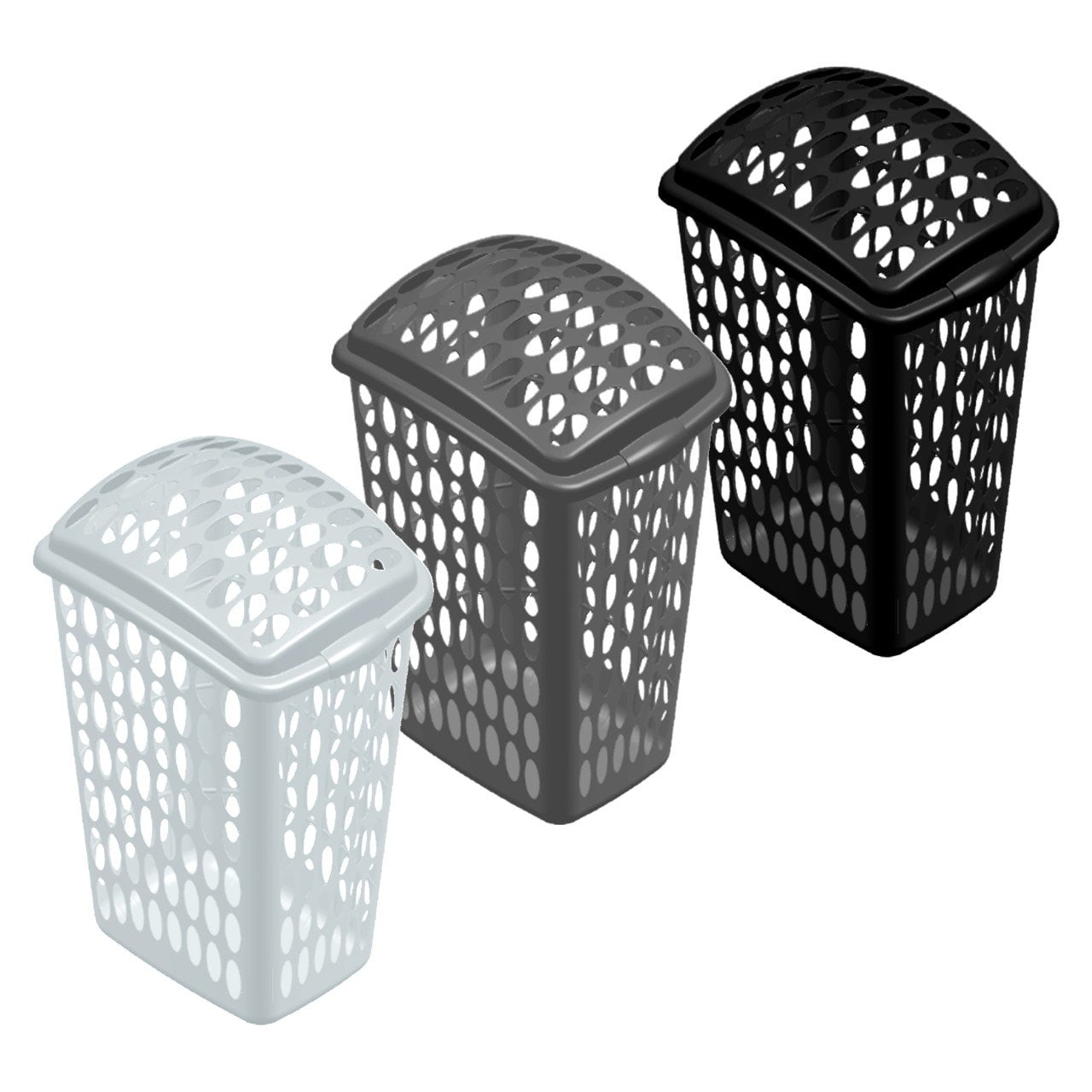 Plastic Laundry Basket 54 Litre  47 x 36 x 64 cm Assorted Colours 9554 (Big Parcel Rate)