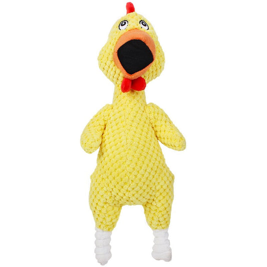 Pet Dog Soft Toy Chicken 33 cm Assorted Colours 6728 (Parcel Rate)