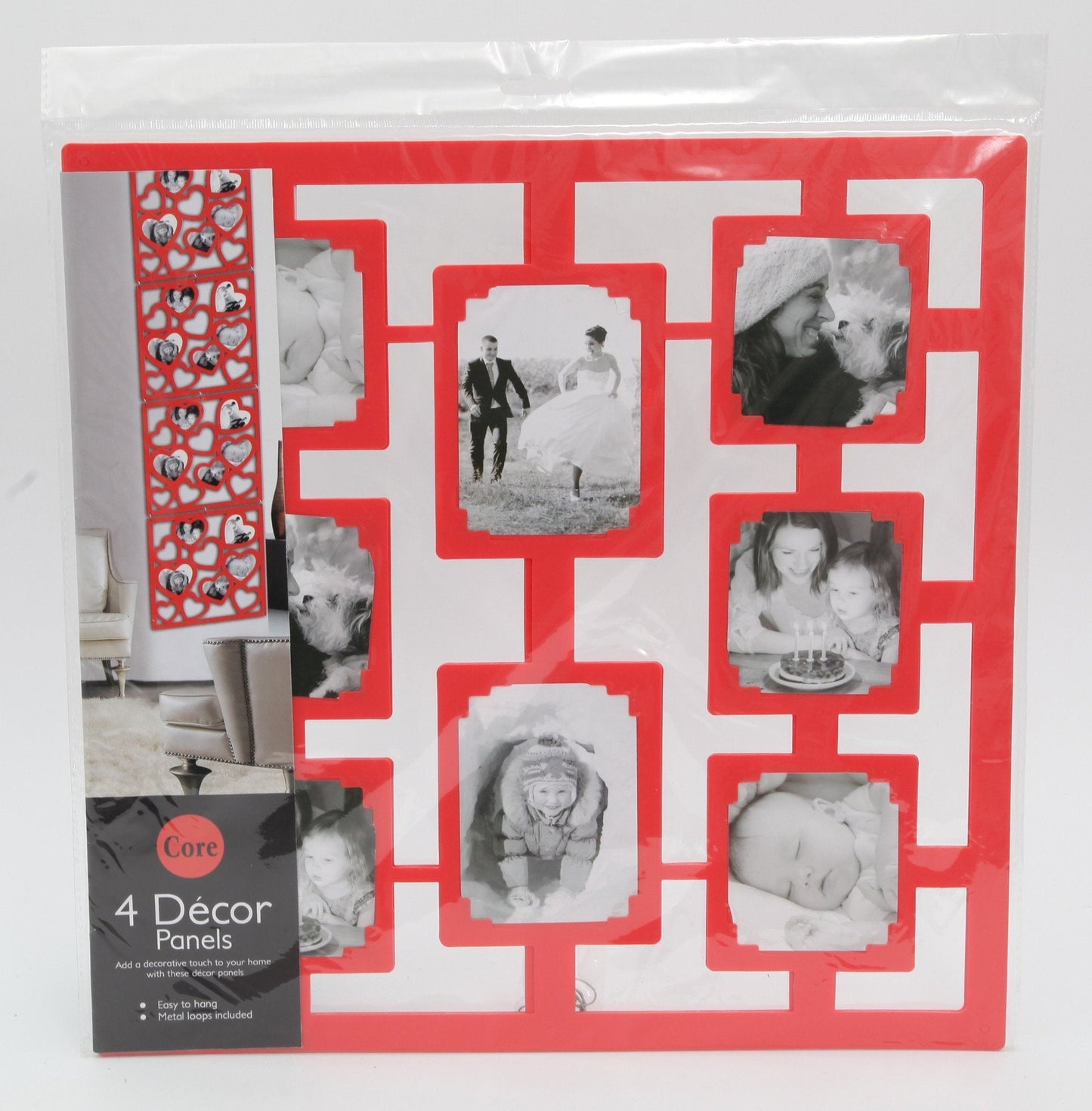 Multi Decor Panel Wall Photo Frame Assorted Designs and Colours 2335 (Parcel Rate)