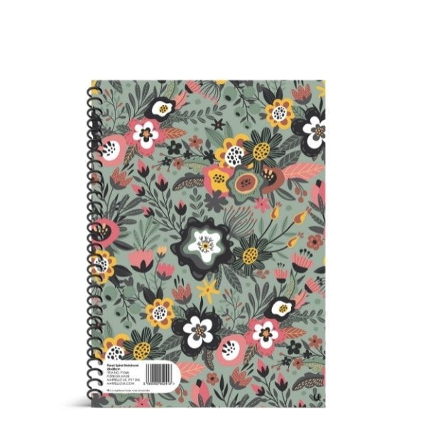 Floral Spiral Notebook 20 x 28cm School Assorted Designs P1068  A (Parcel Rate)