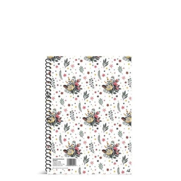 Floral A5 Spiral Notebook School Assorted Designs P1069 A  (Parcel Rate)