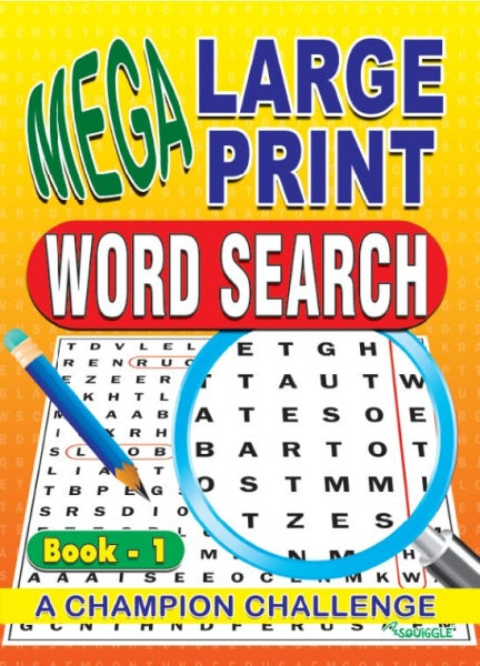 Mega Large Print Word Search Book Assorted Designs P2154 (Parcel Rate)