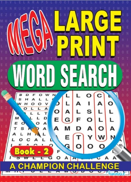 Mega Large Print Word Search Book Assorted Designs P2154 (Parcel Rate)